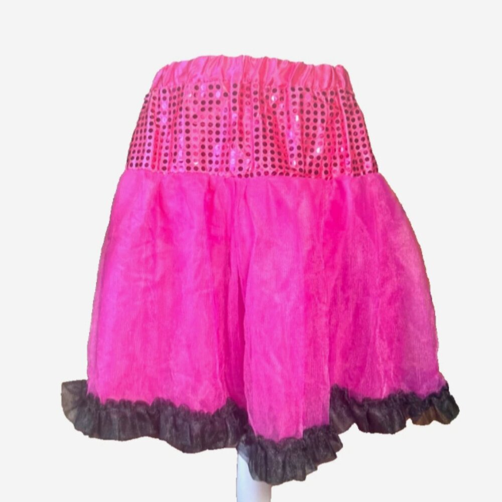 Hot Pink Plus Size 1X Tulle Tutu Skirt Women’s Halloween Costume Dance Party‎
